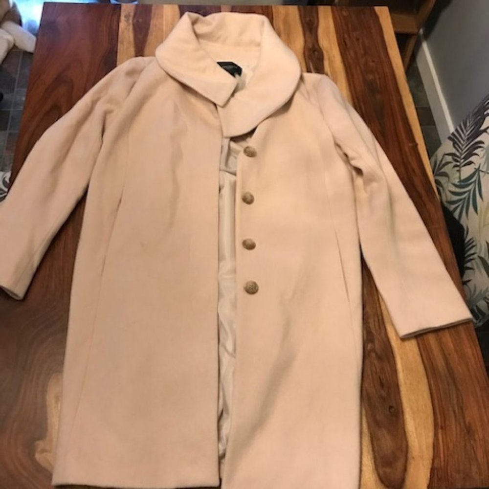 Ann Taylor Cream Trench Coat
